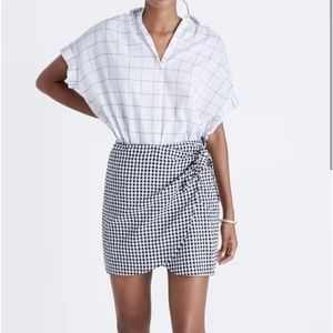 Madewell Gingham Side-Tie Skirt